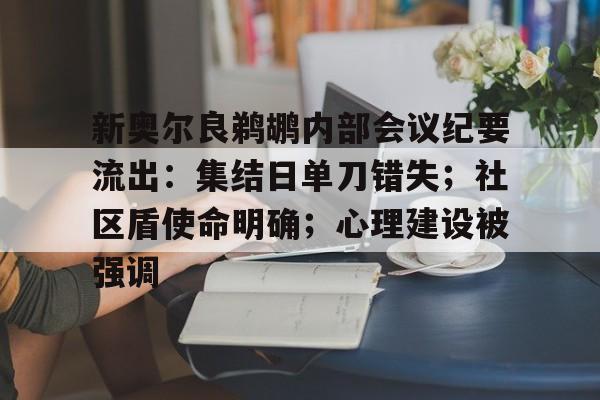 开云体育官方网站新奥尔良鹈鹕内部会议纪要流出：集结日单刀错失；社区盾使命明确；心理建设被强调的简单介绍